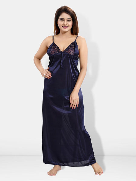 Be You 6 Pieces Satin Maxi Nightdress