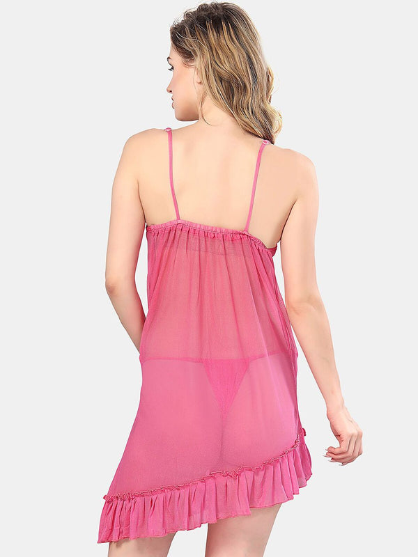 Be You Halter Neck Net Baby Doll
