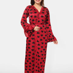 Be You Women Conversational Printed Maxi Nightdress