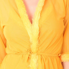 Be You Sleeveless Net Nightdress With Robe