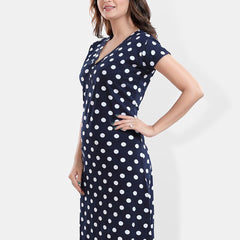 Be You Polka Dots Printed T-shirt Nightdress