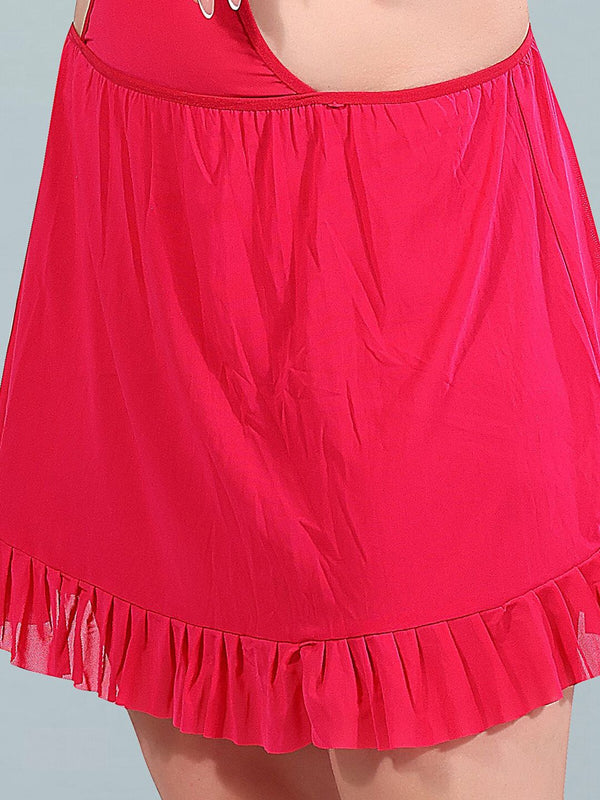 Be You Pink & Red Net Baby Doll