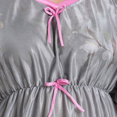 Be You Floral Printed V-Neck Satin Maxi Nightdress