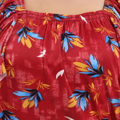 Be You Floral Printed Satin Maxi Nightdress