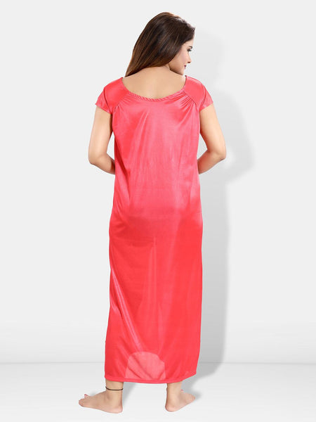 Be You 6 Pieces Satin Maxi Nightdress