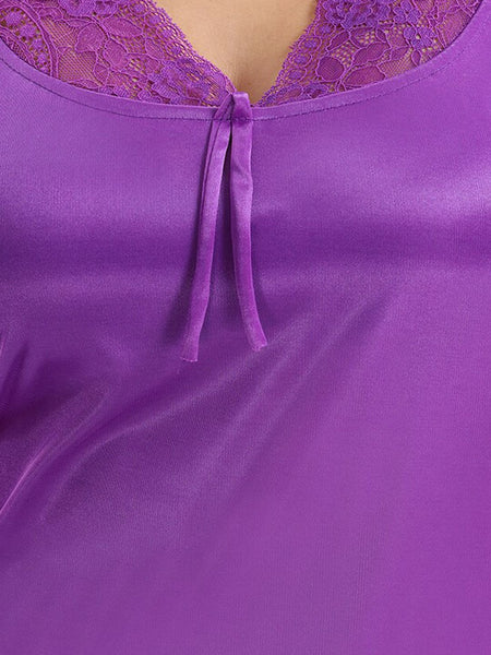 Be You 6 Pieces Satin Maxi Nightdress Set With Robe And Lingerie Set