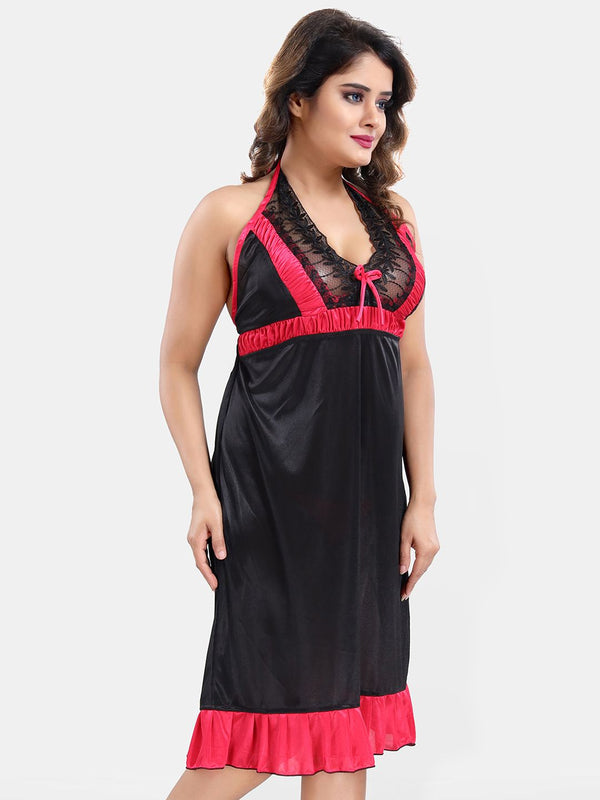 Be You Satin Wrap Nightdress With Robe