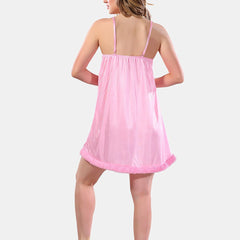 Be You Floral Lace Satin Night Dress With Robe