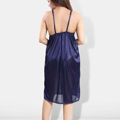 Be You Set Of 3 Lace Detail Satin Maxi Wrap Nightdress