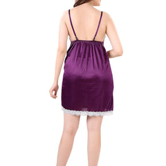 Be You V-Neck Lace Up Details Satin Maxi Nightdress With Robe