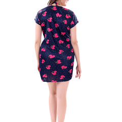 Be You Women Set of 3 Navy Blue Printed Nightdress