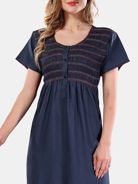 Be You Smocking Maxi Nightdress