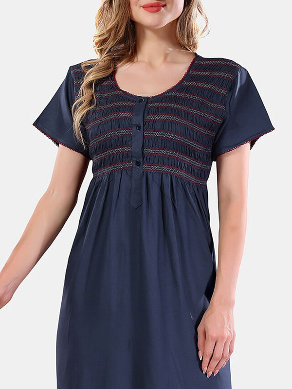 Be You Smocking Maxi Nightdress