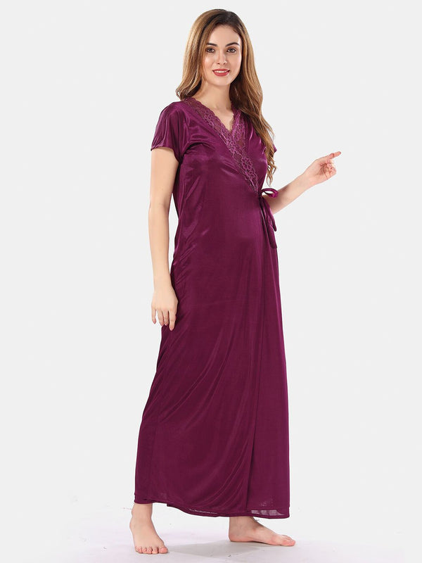 Be You Satin Maxi Nightdress With Robe