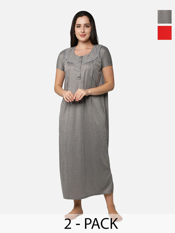Be You Women Pack Of 2 Maxi Nightdress