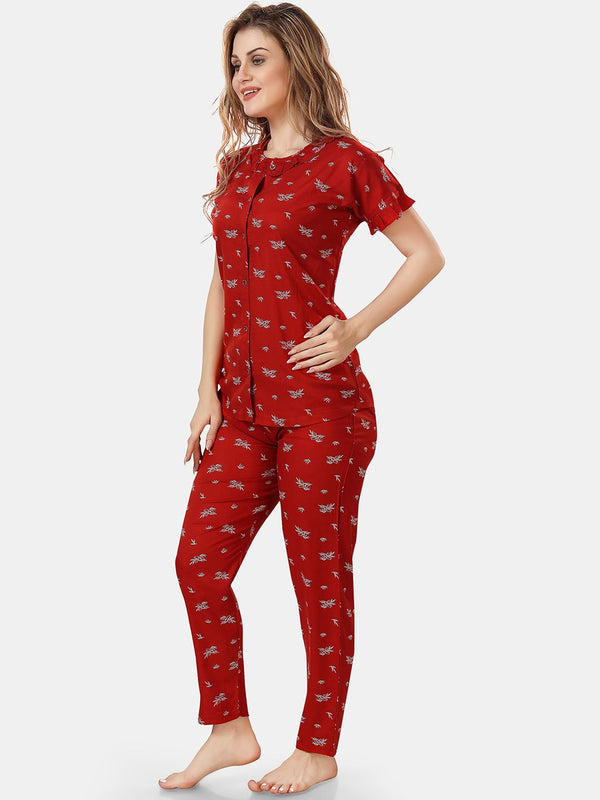 Be You Floral Printed Night Suit