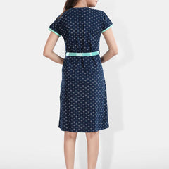 Be You Ethnic Motifs Printed Round Neck T-Shirt Nightdress