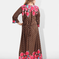 Be You Floral Printed Satin Maxi Nightdress