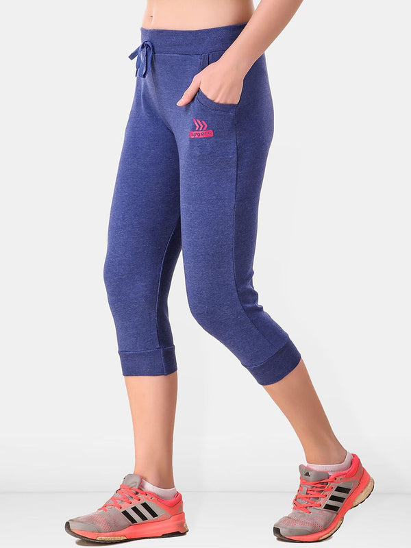 Be You Women Solid Cotton Three-Fourth Length Tights
