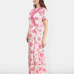 Be You Shoulder Straps Satin Maxi Nightdress & Rope