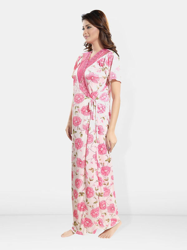 Be You Shoulder Straps Satin Maxi Nightdress & Rope