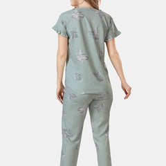 Be You Floral Printed Shirt And Pyjama Night Suit