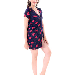 Be You Women Set of 3 Navy Blue Printed Nightdress