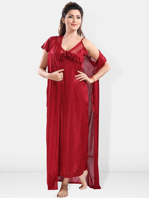 Be You Satin Maxi Nightdress with Robe