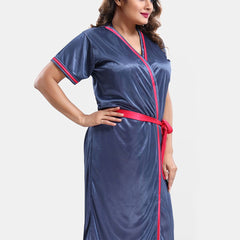 Be You Satin Wrap Nightdress With Robe