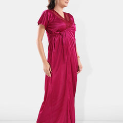 Be You Shoulder Straps Satin Top With Shorts &Robe