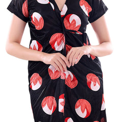 Be You Women Set of 3 Black Printed Nightdress