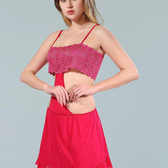 Be You Pink & Red Net Baby Doll