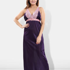 Be You V-Neck Maxi Wrap Nightdress with Robe