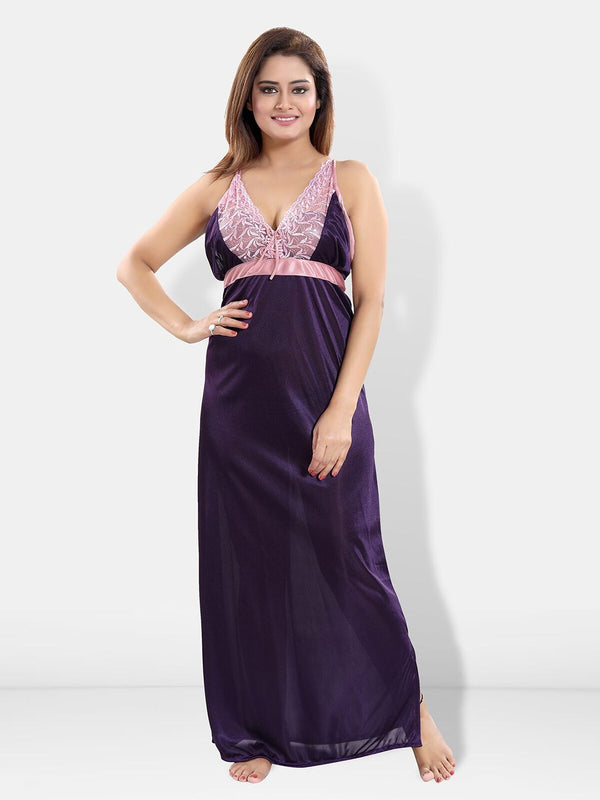 Be You V-Neck Maxi Wrap Nightdress with Robe