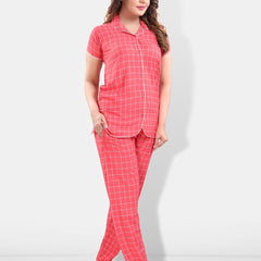 Be You Women Checked Night suit