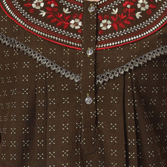Be You Geometric Printed Embroidered Maxi Nightdress