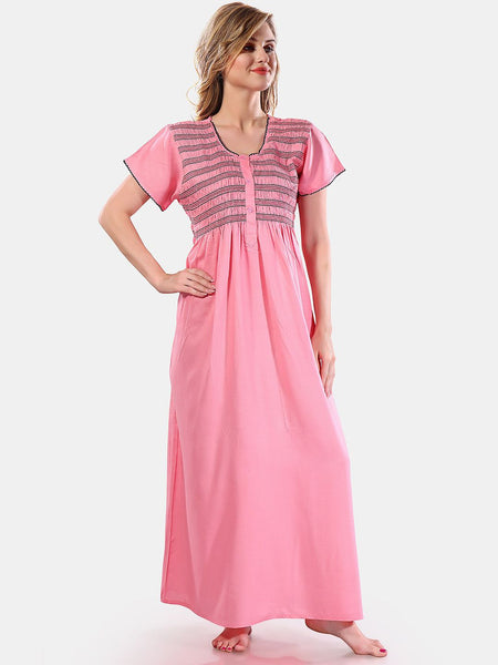 Be You Smocking Maxi Nightdress