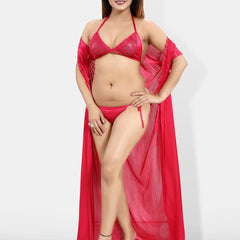 Be You 6 Piece Satin Maxi Nightdress