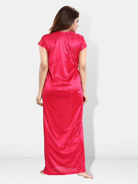 Be You 6 Pieces Satin Maxi Nightdress