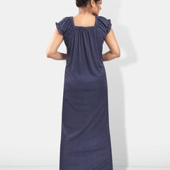 Be You Polka Dot Printed Square Neck Satin Maxi Nightdress