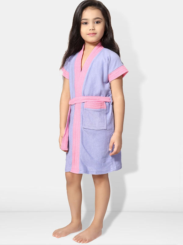 Be You Girls Terry Cotton Water Absorbent Bath Robe With Belt