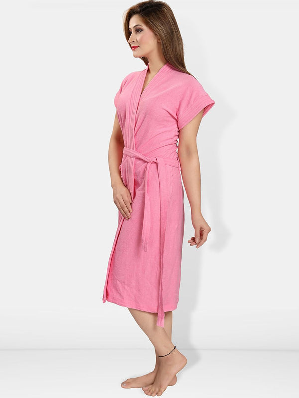 Be You Women Cotton Anti-bacterial Super Soft Bath Robe With Belt