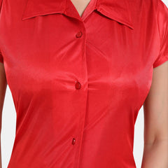 Be You Lapel Collar Satin Night suit