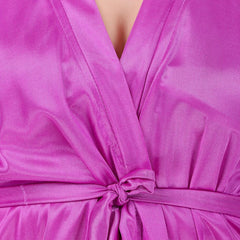 Be You Non-Wired Non Padded Lingerie Set With Robe BUF-3-PCS-SET-2253-L