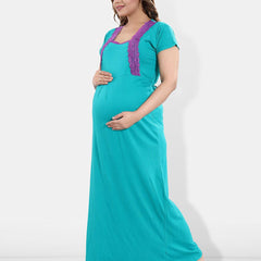 Be You Square Neck Maternity Maxi Nightdress