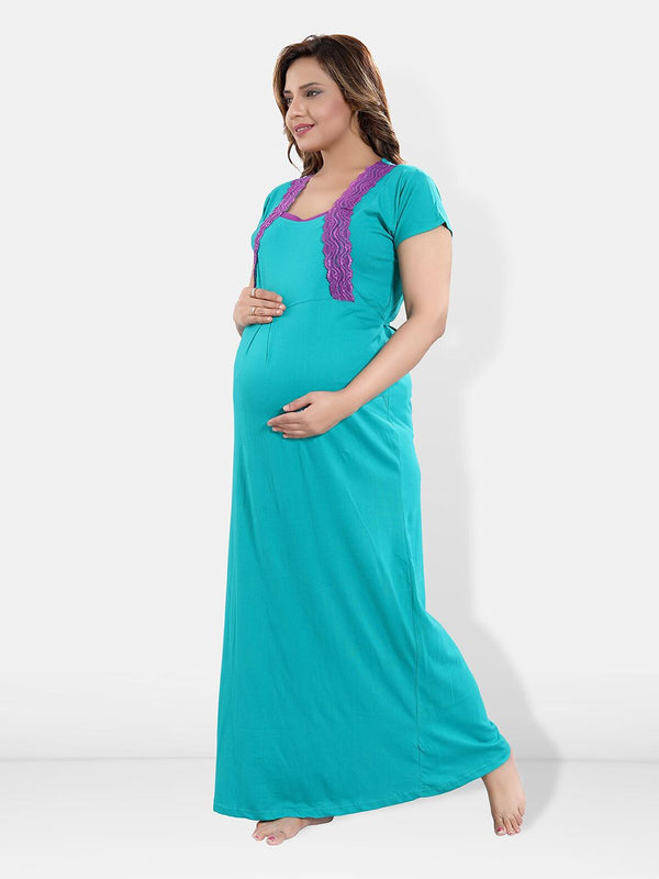 Be You Square Neck Maternity Maxi Nightdress