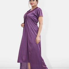 Be You Maxi Satin Wrap Nightdress With Robe