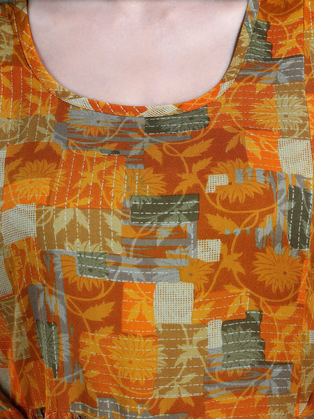 Be You Floral Printed Fit and Flare Maternity Midi Dress