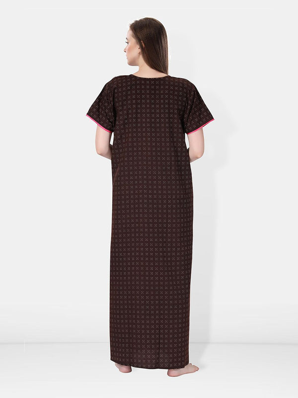 Be You Floral Embroidered Maxi Nightdress