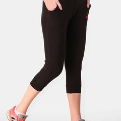 Be You Women Solid Three Fourth-Length Gym Tights